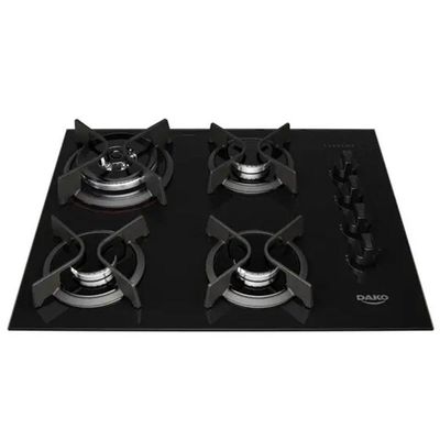 Cooktop Dako Supreme 4 Bocas Tripla Chama Preto Bvolt