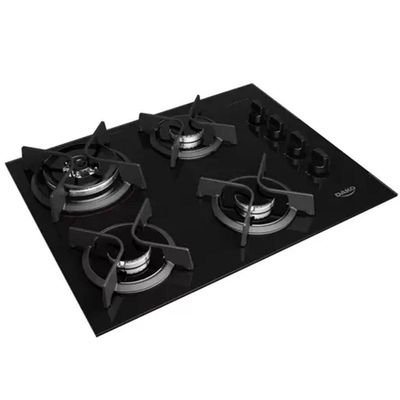 Cooktop Dako Supreme 4 Bocas Tripla Chama Preto Bvolt