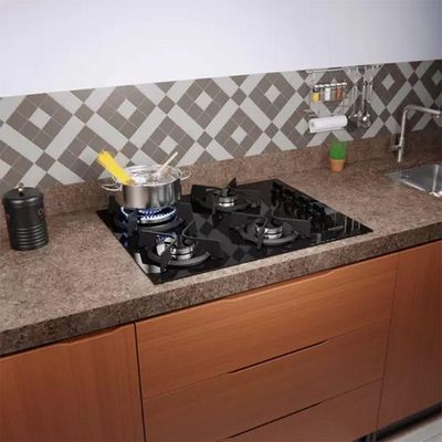 Cooktop Dako Supreme 4 Bocas Tripla Chama Preto Bvolt