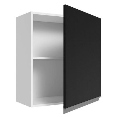 Armário Aéreo 100% Mdf 60 Cm 1 Porta Branco/preto Acordes