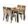 Kit Havana Rustic Mesa Tampo de Madeira 4 Cadeiras Madesa