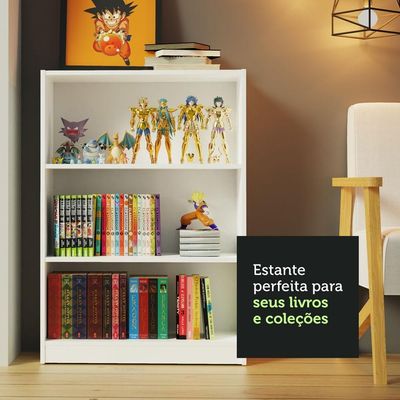 Kit Madesa 2 Estantes Livreiro Branco