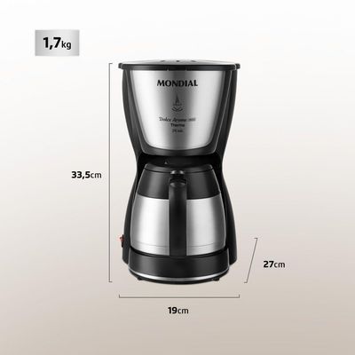 Cafeteira Elétrica Mondial Dolce Arome C-33jt-24x 127v preto 110V