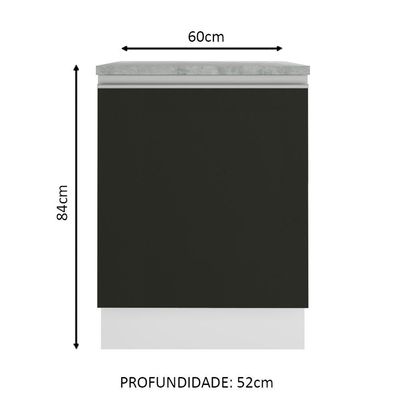 Balcão Glamy em MDP 1 Porta Madesa
