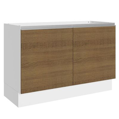 Balcão Pia Madesa Glamy 100% Mdf 120cm 2 Portas BR/Rustic