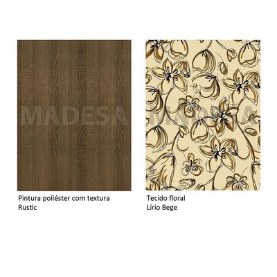 Kit Lexy Mesa com Tampo Madeira 4 Cadeiras Lírio Bege Madesa