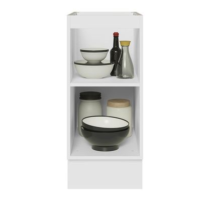 Balcão 35 Cm 1 Porta (sem Tampo) Branco/Branco Veludo