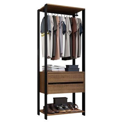 Closet Aberto Guarda-roupa 2 Gavetas 70cm Madesa