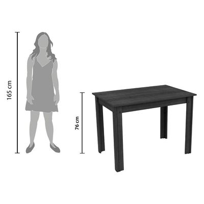 Conjunto Sala Jantar Mesa Tampo Madeira 4 Cadeiras Madesa
