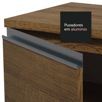 Kit Com 2 Balcões De Cozinha Madesa Glamy 4 Portas 3 Gavetas (sem Tampo E Pia) - Rustic Rustic
