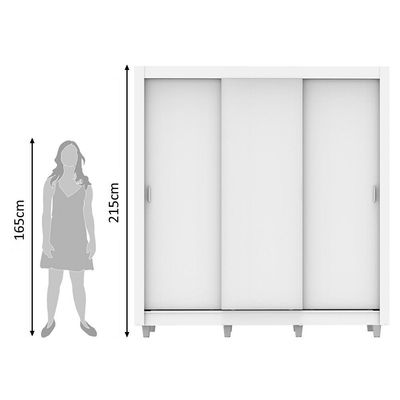 Guarda Roupa Casal Lyon Plus 3 Portas 4 Gavetas Madesa