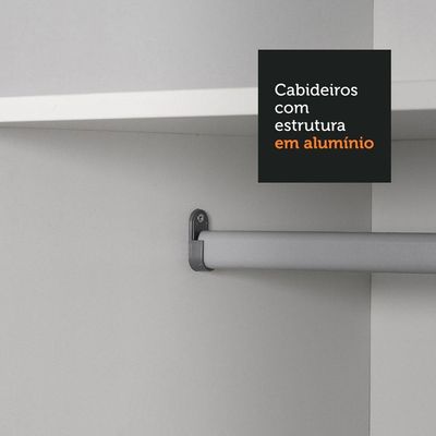 Guarda Roupa Casal Madesa Zurique 3 Portas Correr c/ Espelho