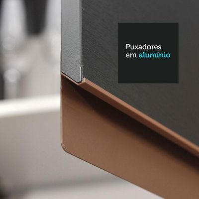 Cozinha Completa Madesa Reims 2 C/Armário E Balcão - Preto