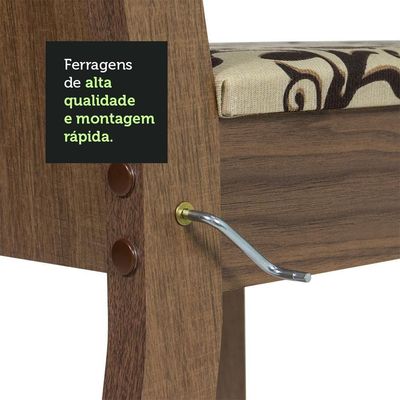 Conjunto Sala De Jantar Mesa Tampo De Madeira 6 Cadeiras Rustic/bege Marrom Sharon Madesa
