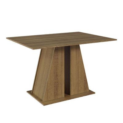 Conjunto Sala De Jantar Mesa Tampo De Madeira 6 Cadeiras Rustic/preto Sharon Madesa