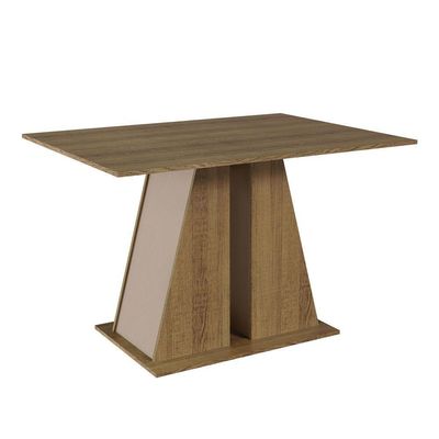 Conjunto Sala De Jantar Mesa Tampo De Madeira 6 Cadeiras Rustic/crema/imperial Cheryl Madesa