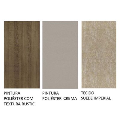 Conjunto Sala De Jantar Mesa Tampo De Madeira 6 Cadeiras Rustic/crema/imperial Cheryl Madesa