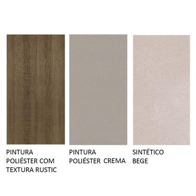 Conjunto Sala De Jantar Mesa Tampo De Madeira 6 Cadeiras Rustic/crema/bege Bahamas Madesa