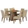 Conjunto Sala De Jantar Mesa Tampo De Madeira 6 Cadeiras Rustic/crema/imperial Fabiana Madesa