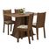 Conjunto Sala De Jantar Mesa Tampo De Madeira 4 Cadeiras Rustic/lírio Bege Marilyn Madesa