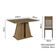 Conjunto Sala De Jantar Mesa Tampo De Madeira 4 Cadeiras Rustic/bege Angel Madesa