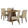 Conjunto Sala De Jantar Mesa Tampo De Madeira 4 Cadeiras Rustic/crema/imperial Agnes Madesa
