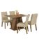 Conjunto Sala De Jantar Mesa Tampo De Madeira 4 Cadeiras Rustic/imperial Gisele Madesa