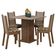 Conjunto Sala De Jantar Mesa Tampo De Madeira 4 Cadeiras Rustic/crema/bege Marrom Briana Madesa