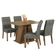 Conjunto Sala De Jantar Mesa Tampo De Madeira 4 Cadeiras Rustic/silver Gisele Madesa Rustic/silver