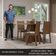 Conjunto Sala De Jantar Mesa Tampo De Madeira 4 Cadeiras Rustic/hibiscos Marilyn Madesa