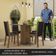 Conjunto Sala De Jantar Mesa Tampo De Vidro 4 Cadeiras Rustic/crema/preto Tifani