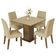 Conj. Mesa Tampo De Madeira 4 Cadeiras Rustic/Crema/Imperial