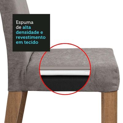 Conjunto Sala De Jantar Mesa Tampo De Vidro 4 Cadeiras