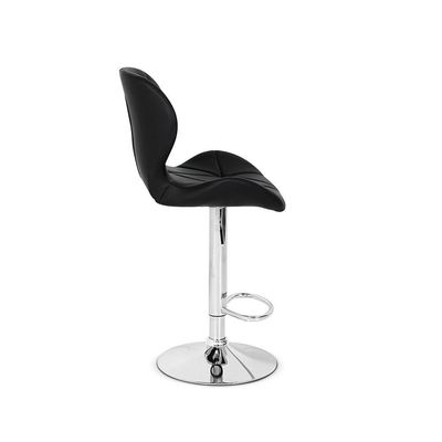 Conjunto 03 Banquetas Slim Couro Pu Regulagem Altura Preta