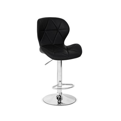 Conjunto 03 Banquetas Slim Couro Pu Regulagem Altura Preta