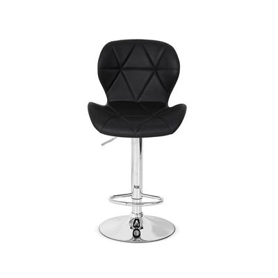 Conjunto 03 Banquetas Slim Couro Pu Regulagem Altura Preta