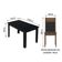 Conjunto Sala de Jantar Havana Mesa com 4 Cadeiras Preto