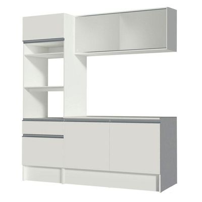 Cozinha Compacta Topazio Pop com Armário Branco