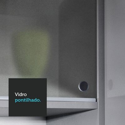 Armário De Cozinha Completa 260cm Cinza Nice Madesa 09 Cinza