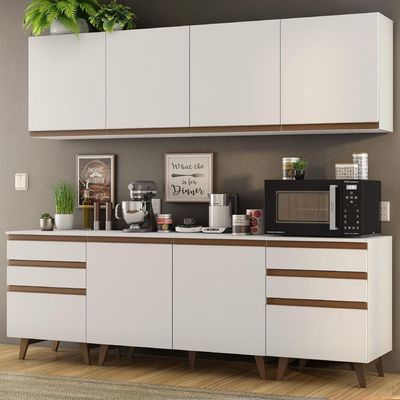 Cozinha Completa Reims 240002 Com Armário E Balcão Branco