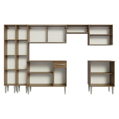 Armário De Cozinha Completa 293Cm Madesa 04 Rustic