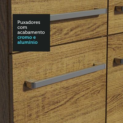 Armário De Cozinha Completa 293Cm Madesa 04 Rustic