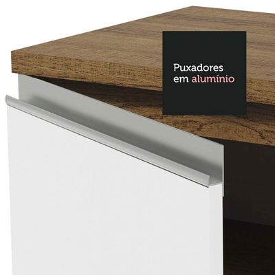 Armário De Cozinha 180Cm Glamy 09 Rustic/Branco