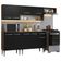 Armário De Cozinha Compacta 229cm Rustic/preto Emilly Madesa 13 Rustic/preto