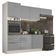 Cozinha Lux com Armário e Balcão 6 Portas 3 Gavetas Branco