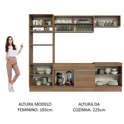 Cozinha Completa 270010 Com Armário E Balcão RusticRustic