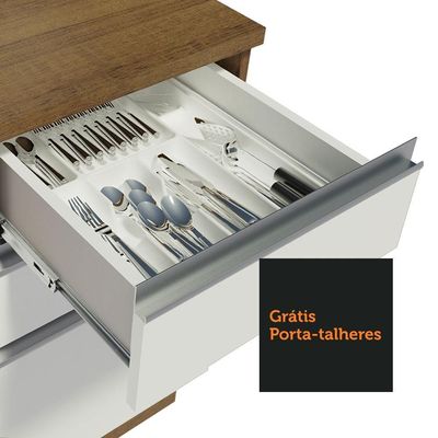 Cozinha Completa 180008 Com Armário E Balcão Rustic/branco