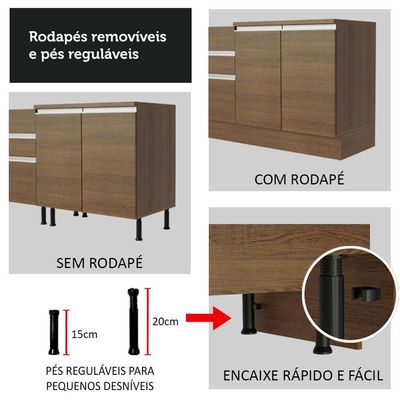 Cozinha Completa 180005 Com Armário E Balcão RusticRustic