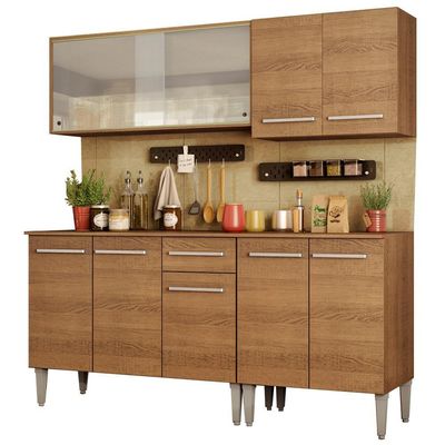 Cozinha Completa Emilly Box com Balcão e Armário Madesa