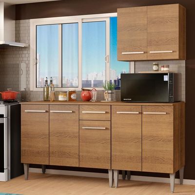 Cozinha Compacta Emilly Free com Armário e Balcão Madesa